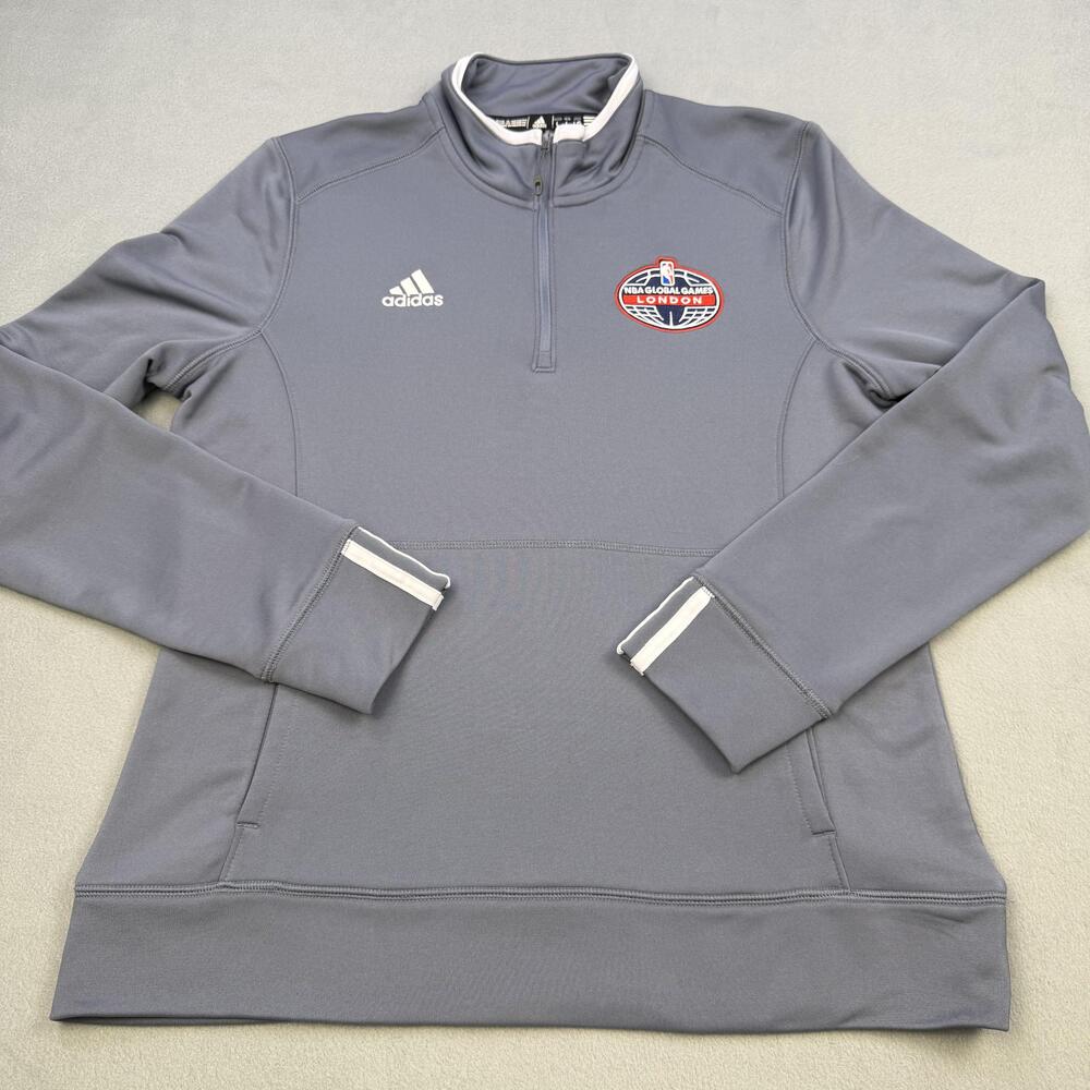 Indiana Pacers Sweatshirt Mens Large Gray NBA Adidas Global Games London